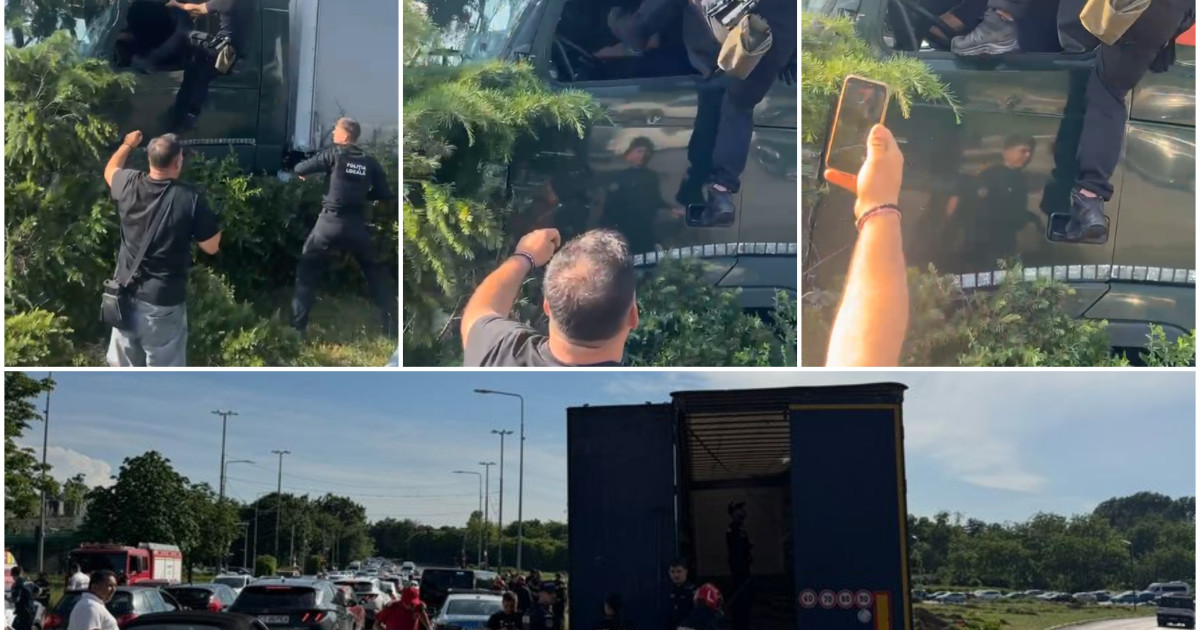Un polițist local i-a dat cu spray lacrimogen și l-a lovit cu picioarele pe șoferul TIR-ului scăpat de sub control în Constanța