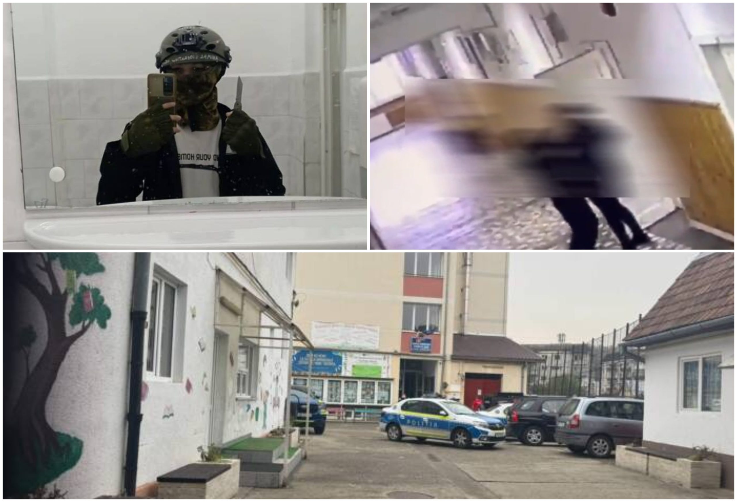 Atac la o școală din Bistrița: o profesoară și un elev, răniți. Suspectul a premeditat totul, arată mesajele lui de pe rețelele sociale